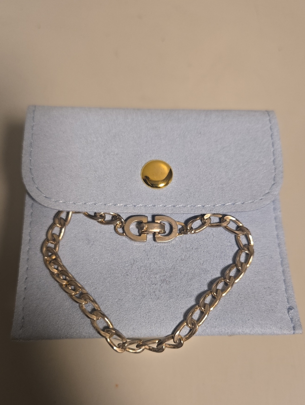 Dior Silver Link Bracelet with Signature CD Connector